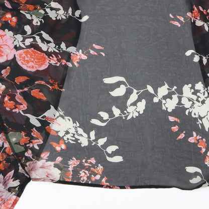 Womens UK Size L Preworn Black Basic Blouse