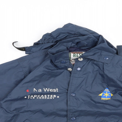 Mens UK Size M Result Blue Windbreaker Coat