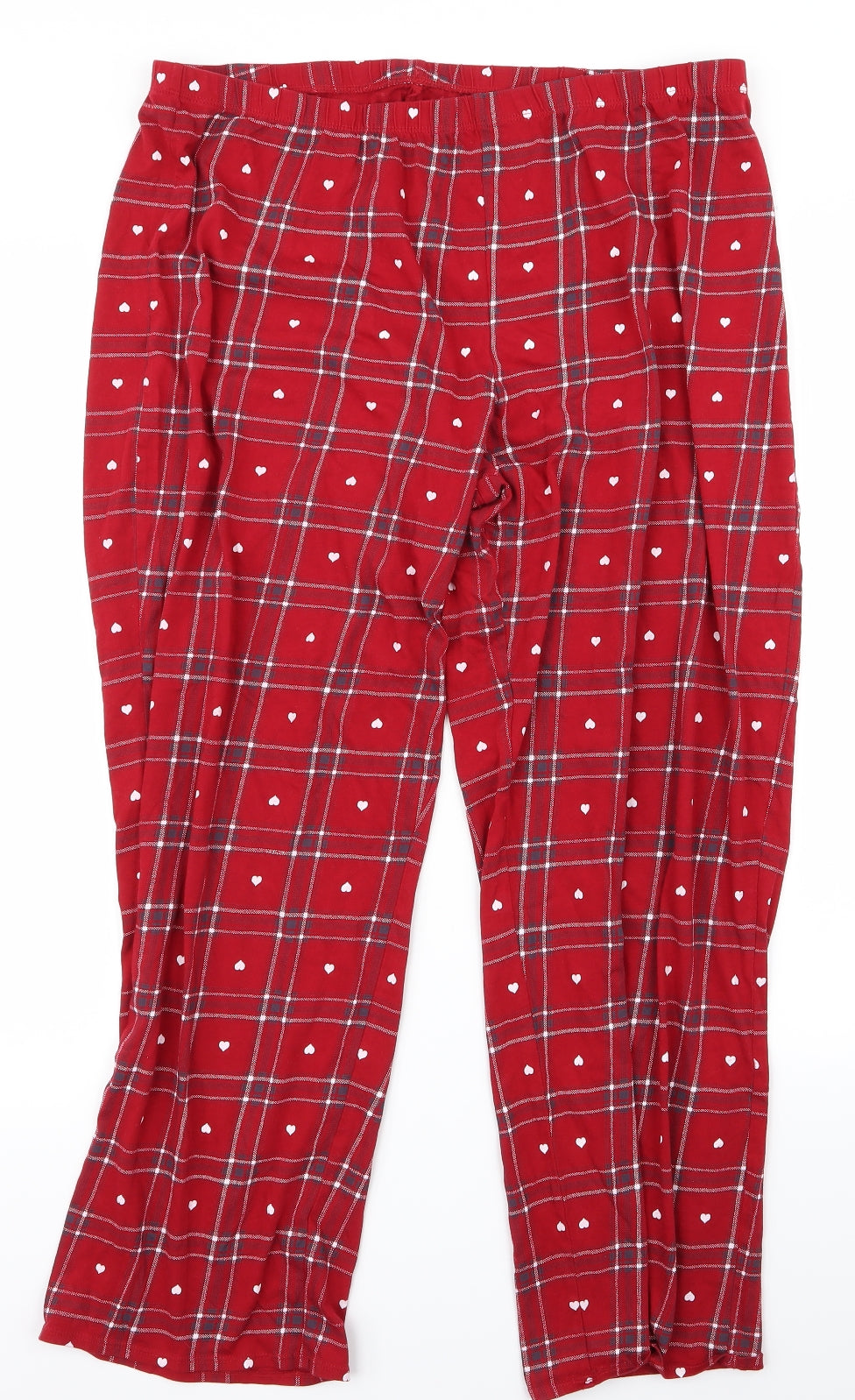Preworn Womens Red Check  Kaftan Pyjama Pants Size M