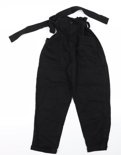 Womens UK Size 8 Preworn Regular Fit  Black Trousers