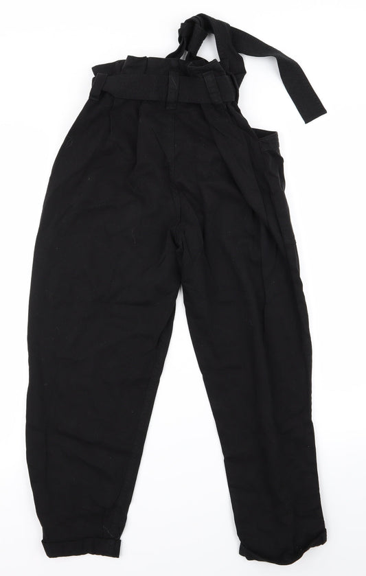 Womens UK Size 8 Preworn Regular Fit  Black Trousers