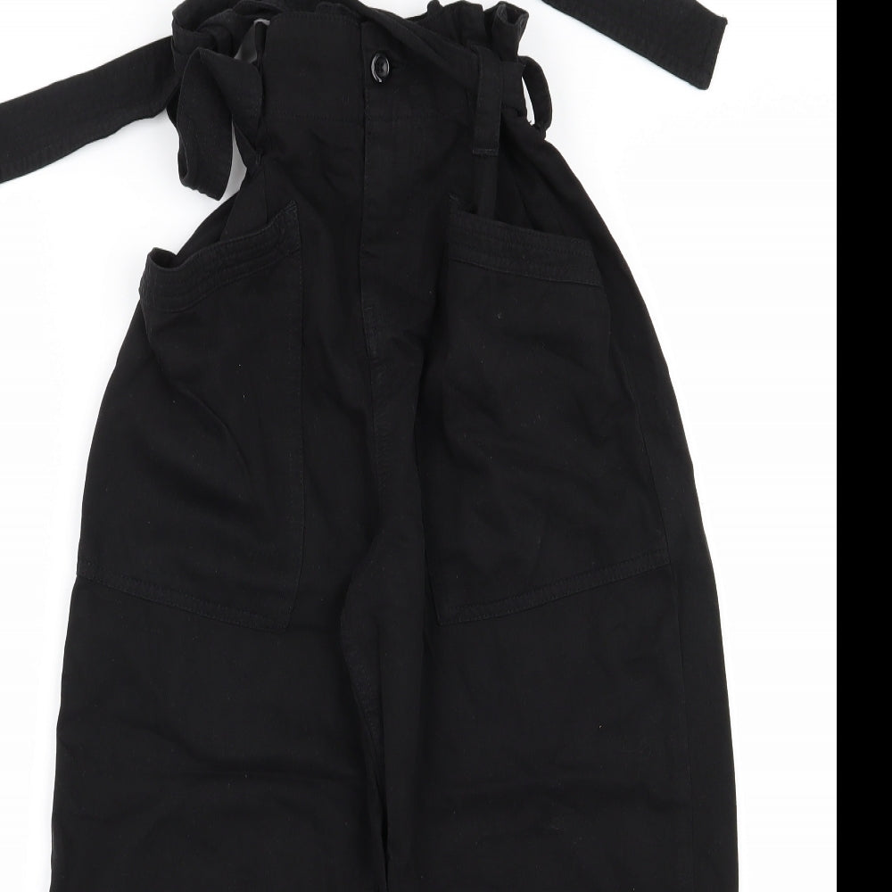 Womens UK Size 8 Preworn Regular Fit  Black Trousers