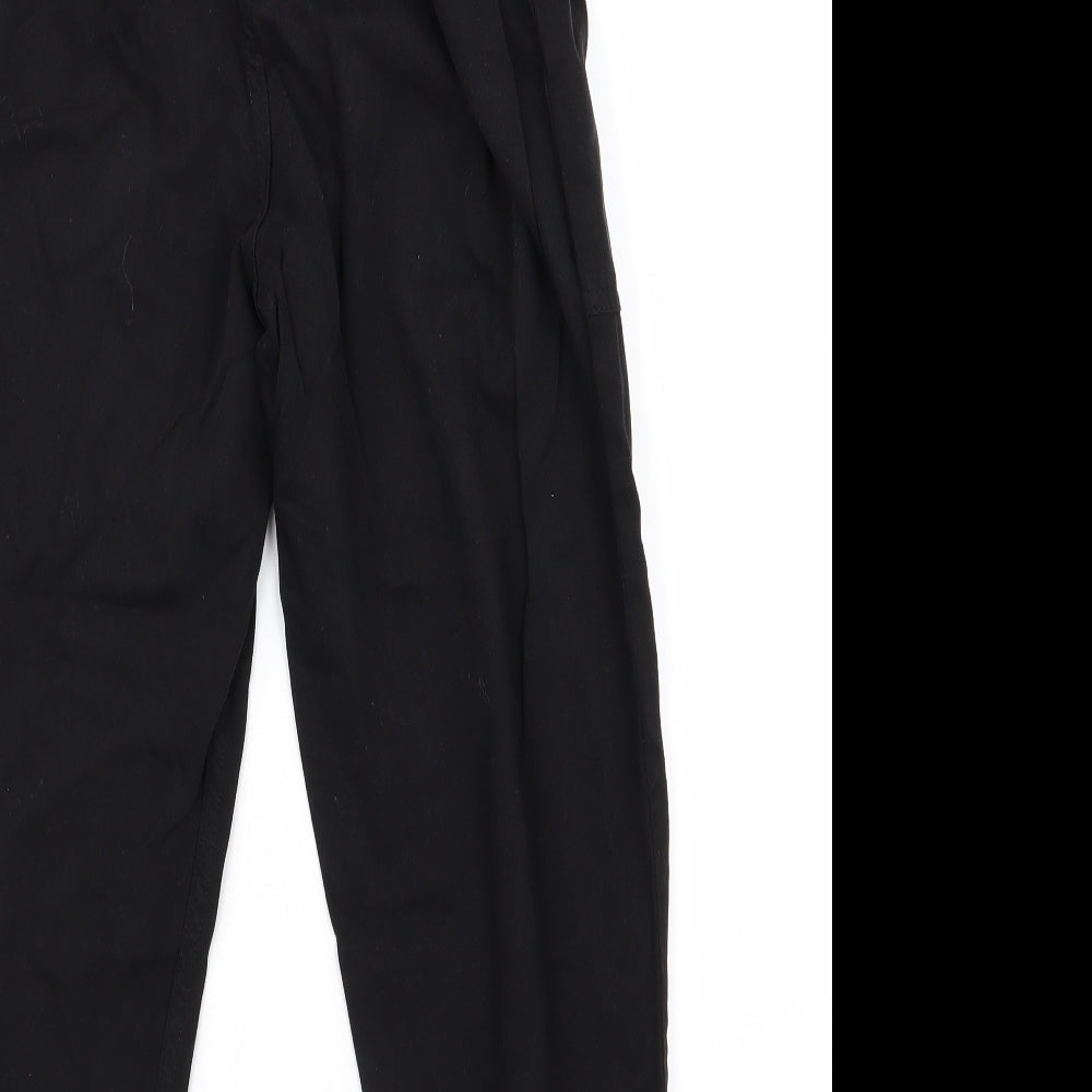 Womens UK Size 8 Preworn Regular Fit  Black Trousers