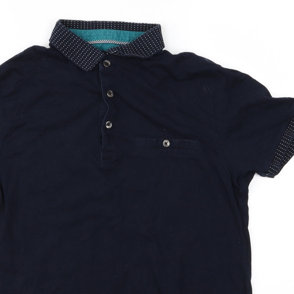 Preworn Mens Blue  Corduroy  Polo Size M