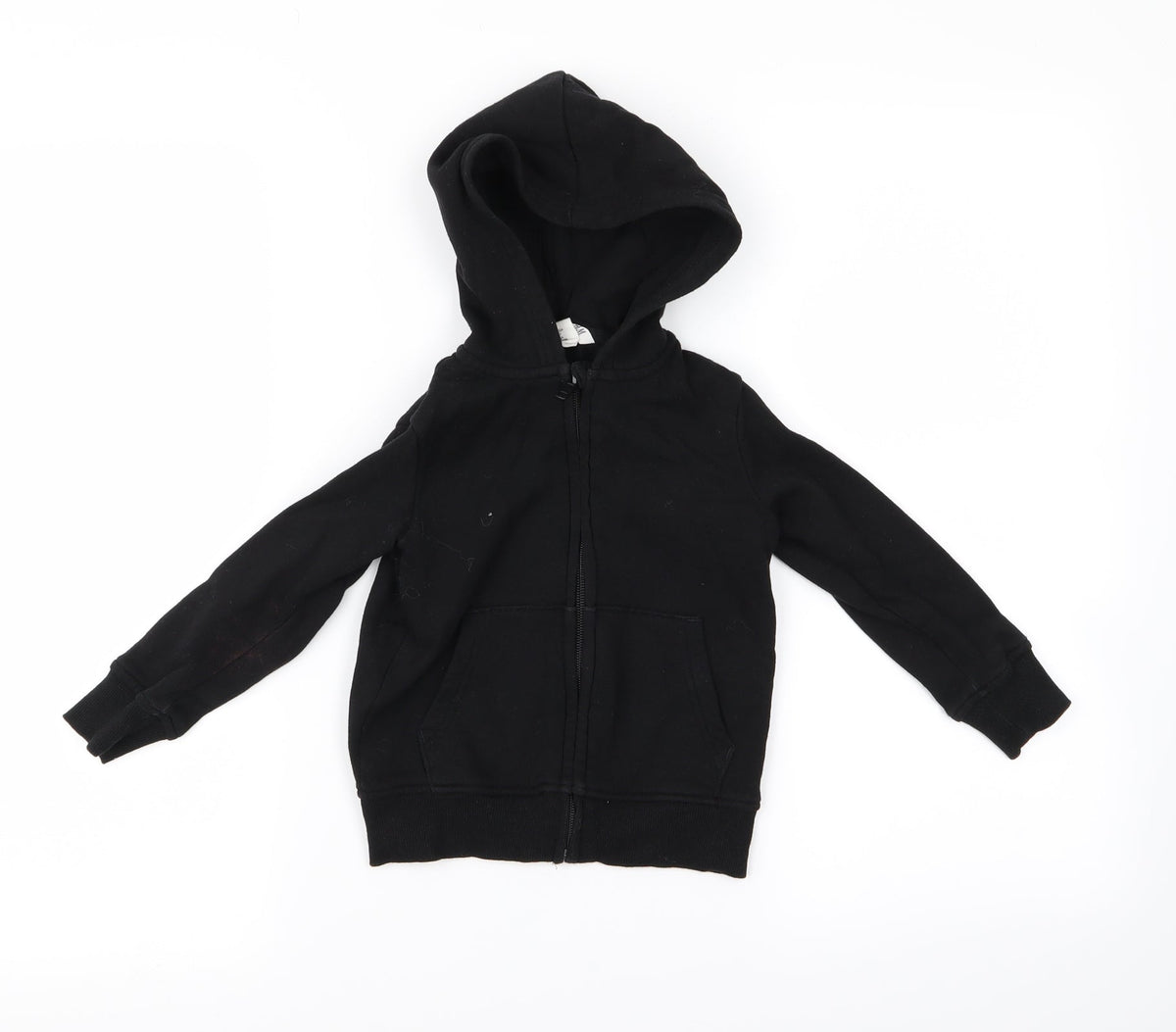 Preworn Boys Black   Full Zip Jumper Size S