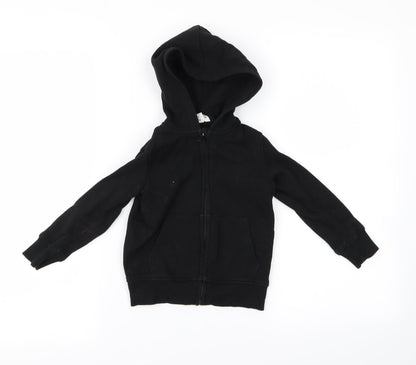 Preworn Boys Black   Full Zip Jumper Size S