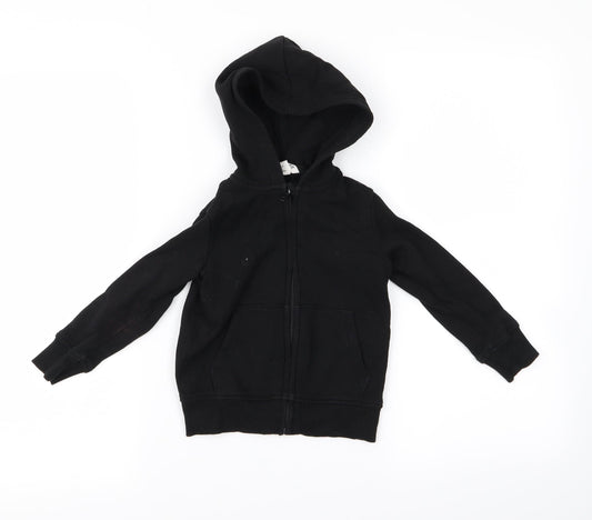Preworn Boys Black   Full Zip Jumper Size S