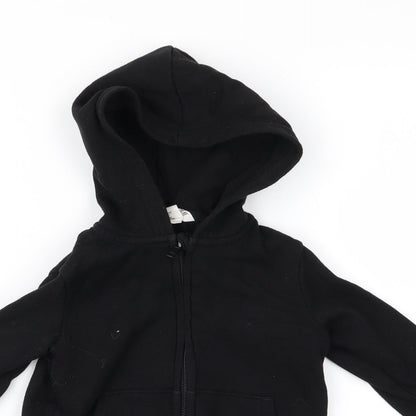 Preworn Boys Black   Full Zip Jumper Size S