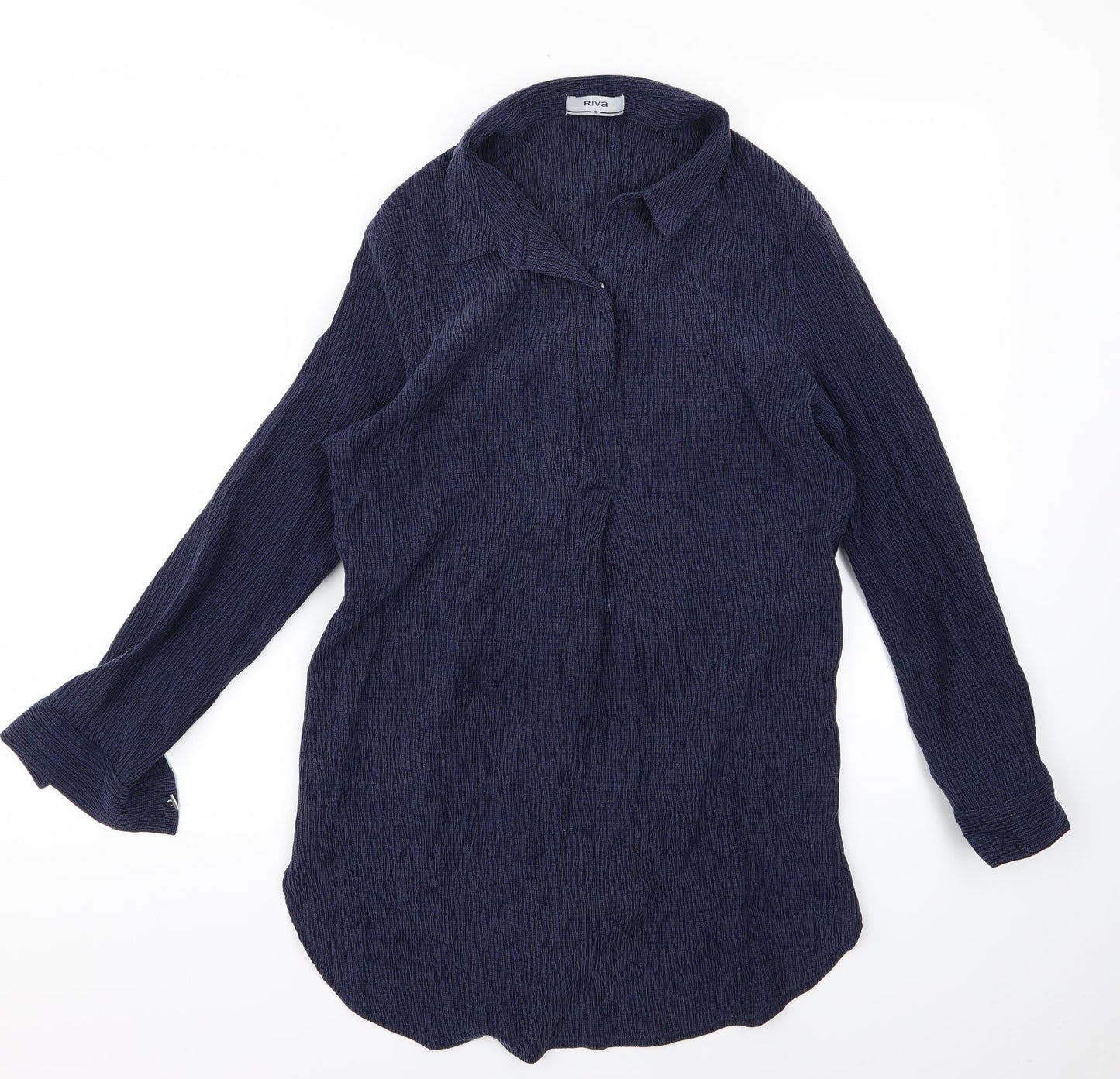 riva Womens Blue   Basic Button-Up Size S