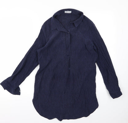 riva Womens Blue   Basic Button-Up Size S