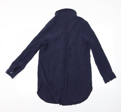 riva Womens Blue   Basic Button-Up Size S