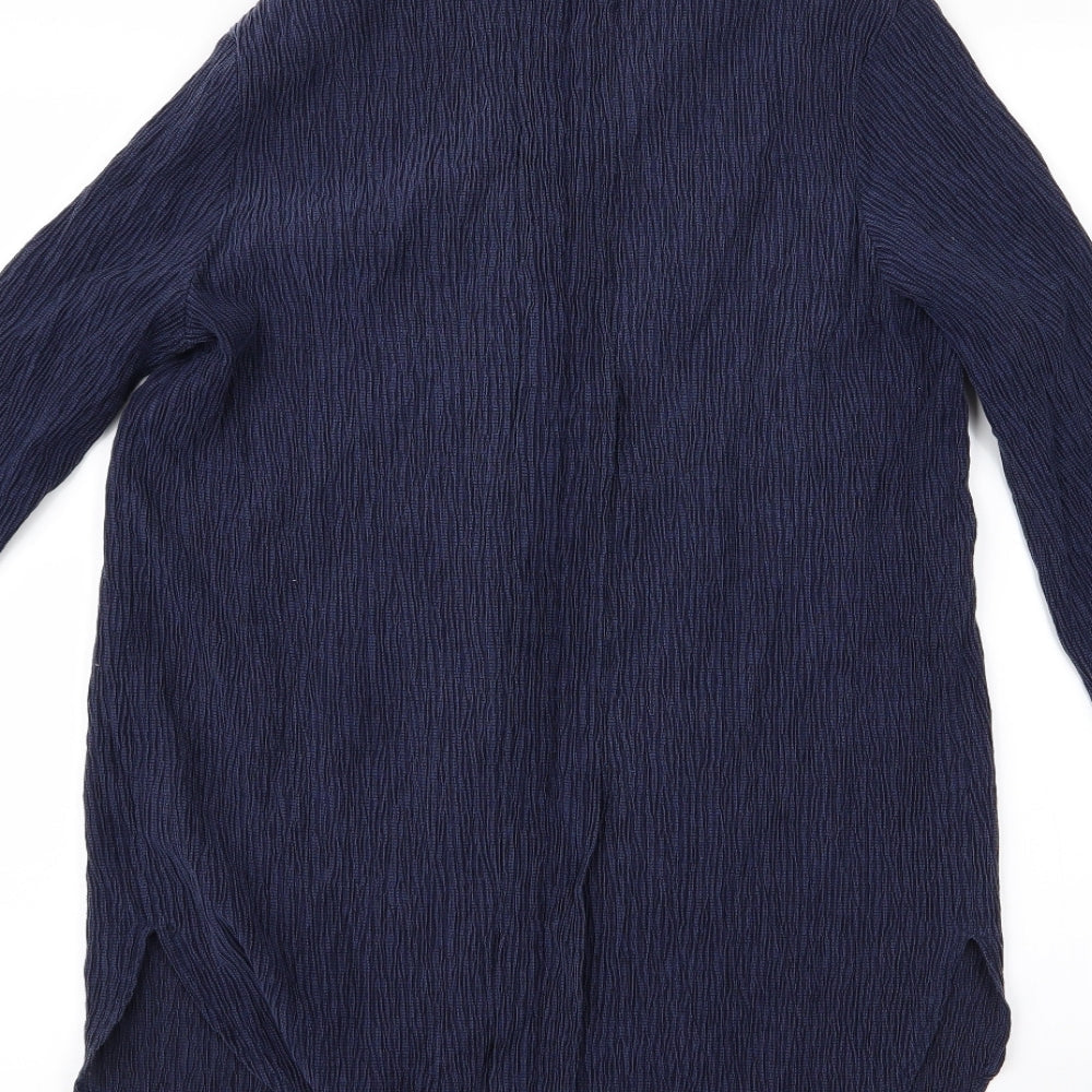 riva Womens Blue   Basic Button-Up Size S