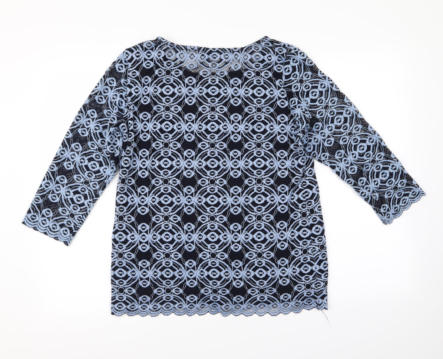 peruna Womens Blue Floral  Cardigan Jumper Size 14