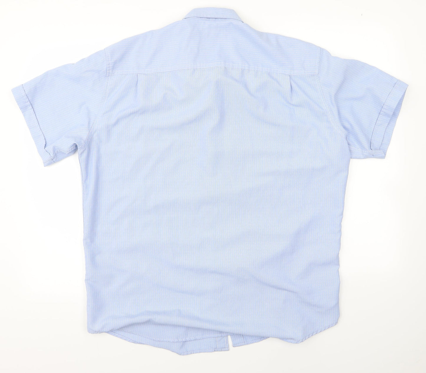 licoln Mens Blue Striped   Polo Size L