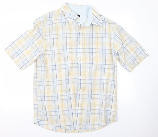 Mens UK Size L NEXT Blue  Button-Up Short Sleeve Casual Shirt