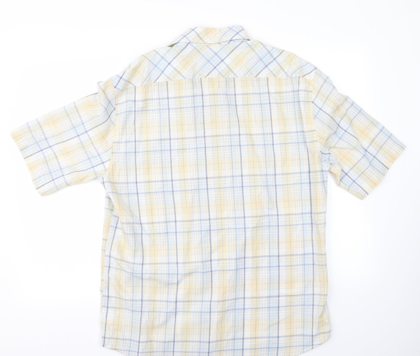 Mens UK Size L NEXT Blue  Button-Up Short Sleeve Casual Shirt