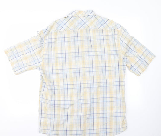 Mens UK Size L NEXT Blue  Button-Up Short Sleeve Casual Shirt