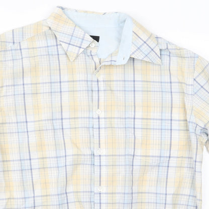 Mens UK Size L NEXT Blue  Button-Up Short Sleeve Casual Shirt