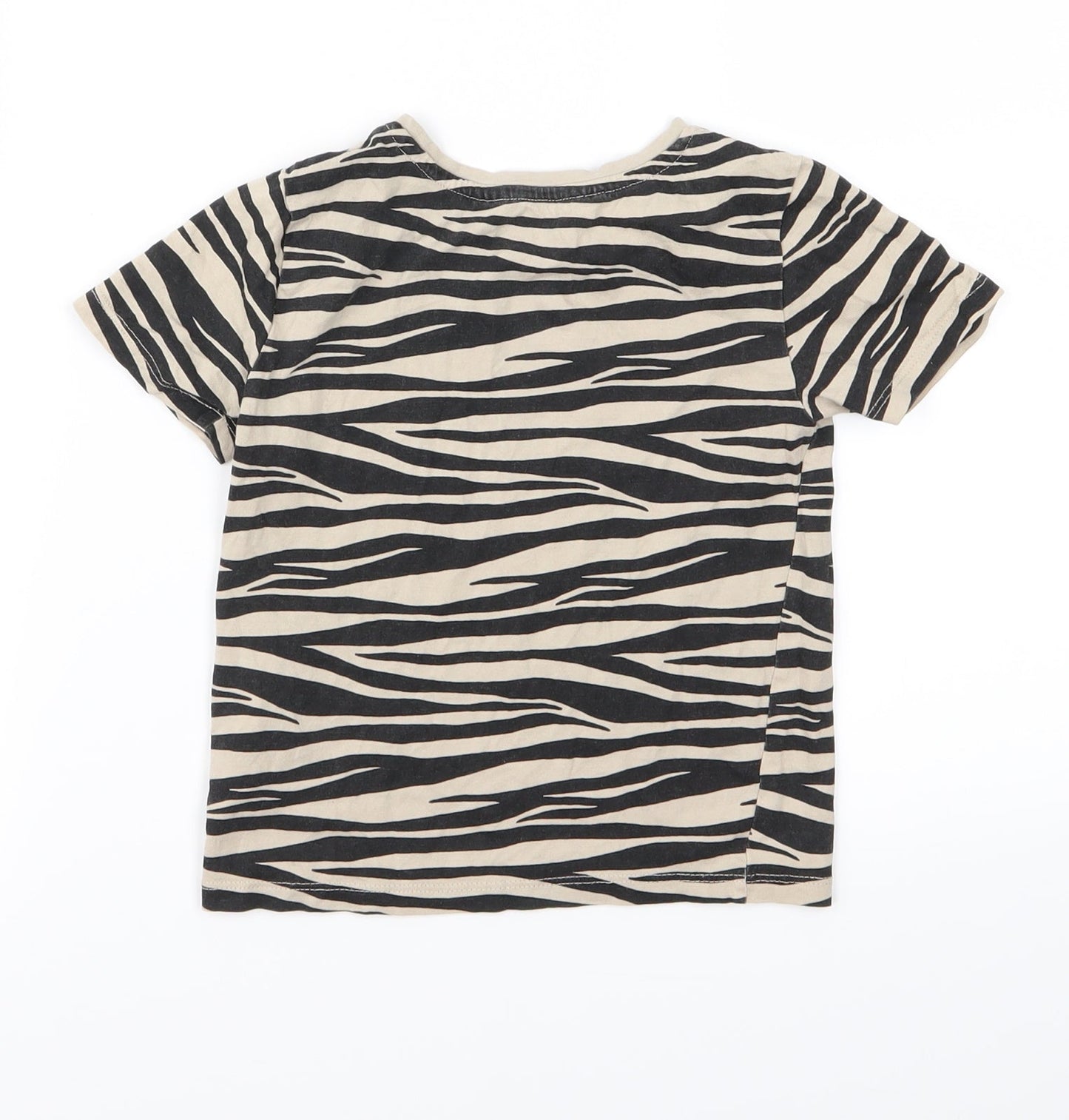 H&M Boys Beige Animal Print  Basic T-Shirt Size 2 Years