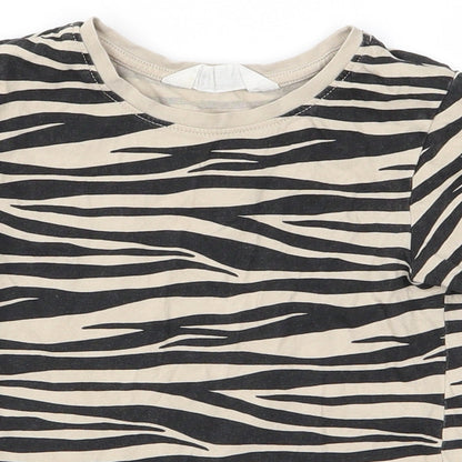 H&M Boys Beige Animal Print  Basic T-Shirt Size 2 Years