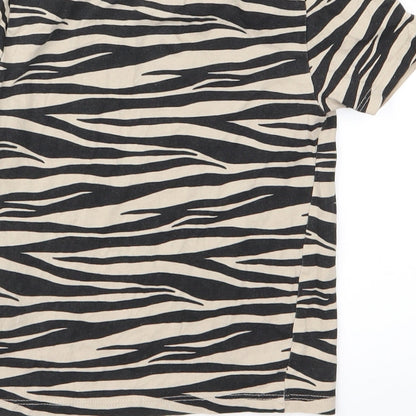 H&M Boys Beige Animal Print  Basic T-Shirt Size 2 Years