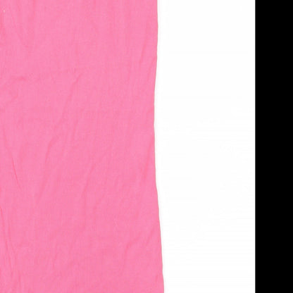 Womens UK Size 8 Topshop Pink Basic T-Shirt