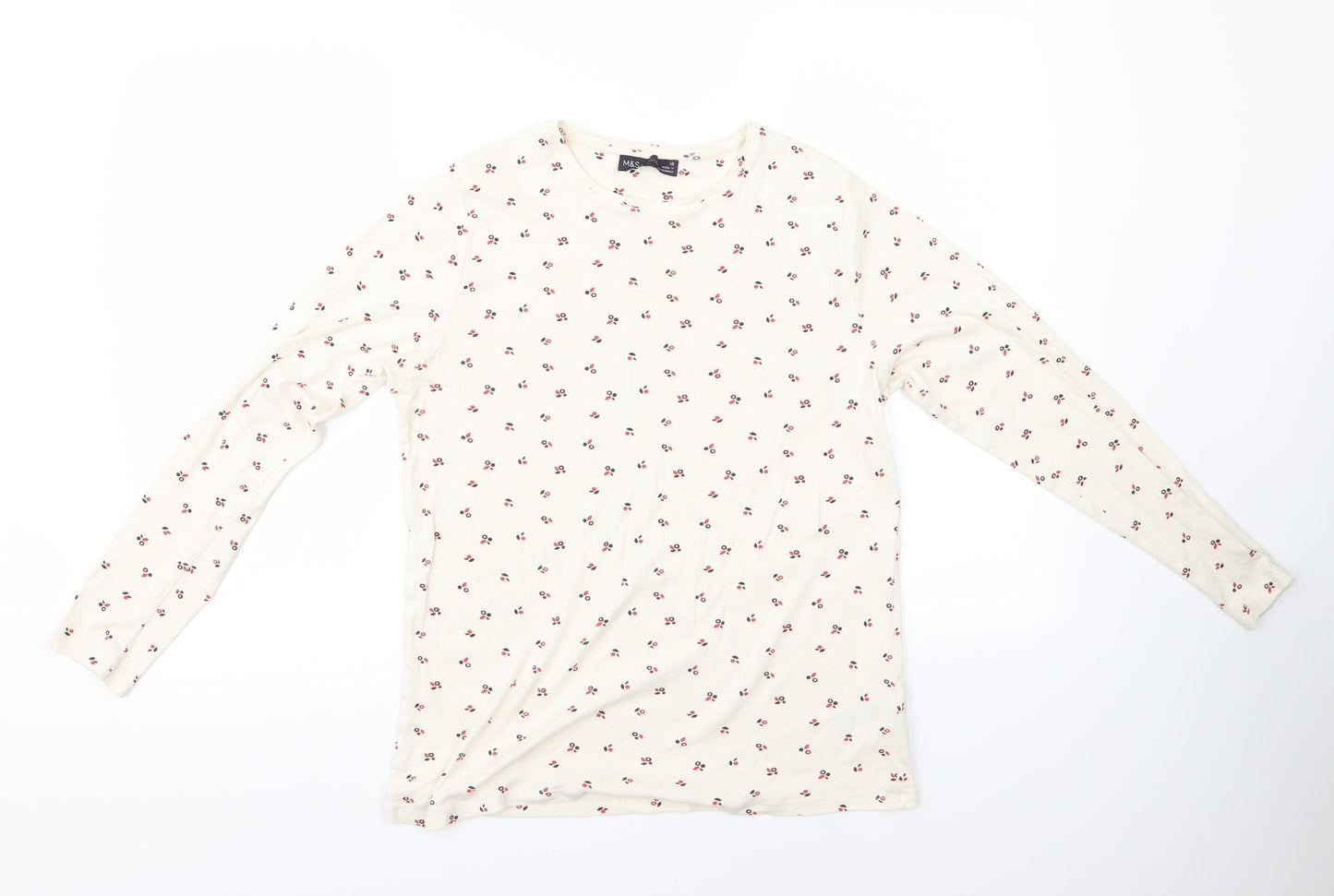 Mens UK Size 16 m&s White  Button-Up Long Sleeve Casual Shirt