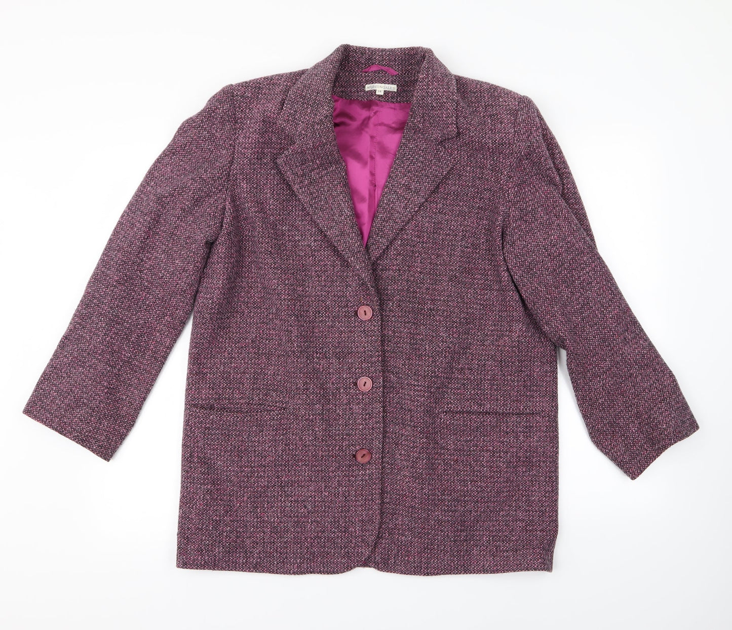 Nightingales Womens Pink   Overcoat Coat Size 14