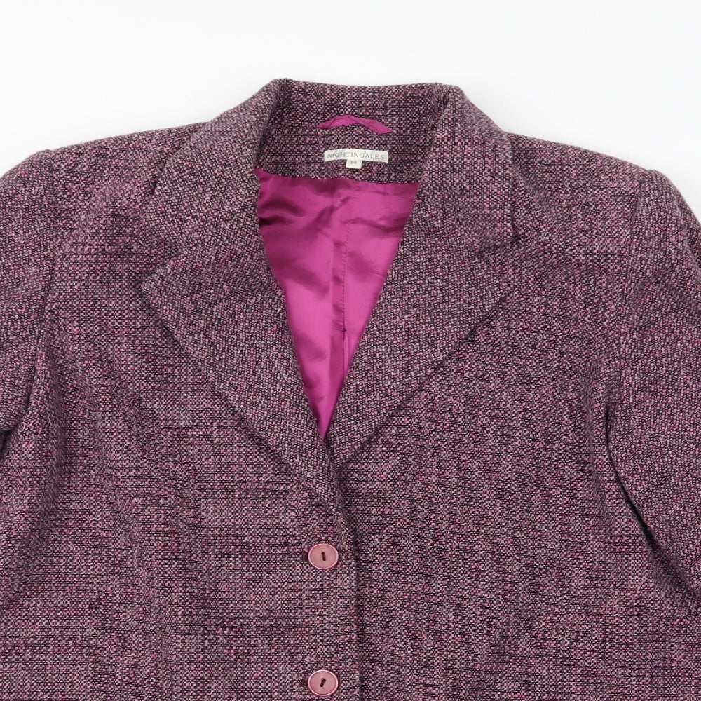 Nightingales Womens Pink   Overcoat Coat Size 14