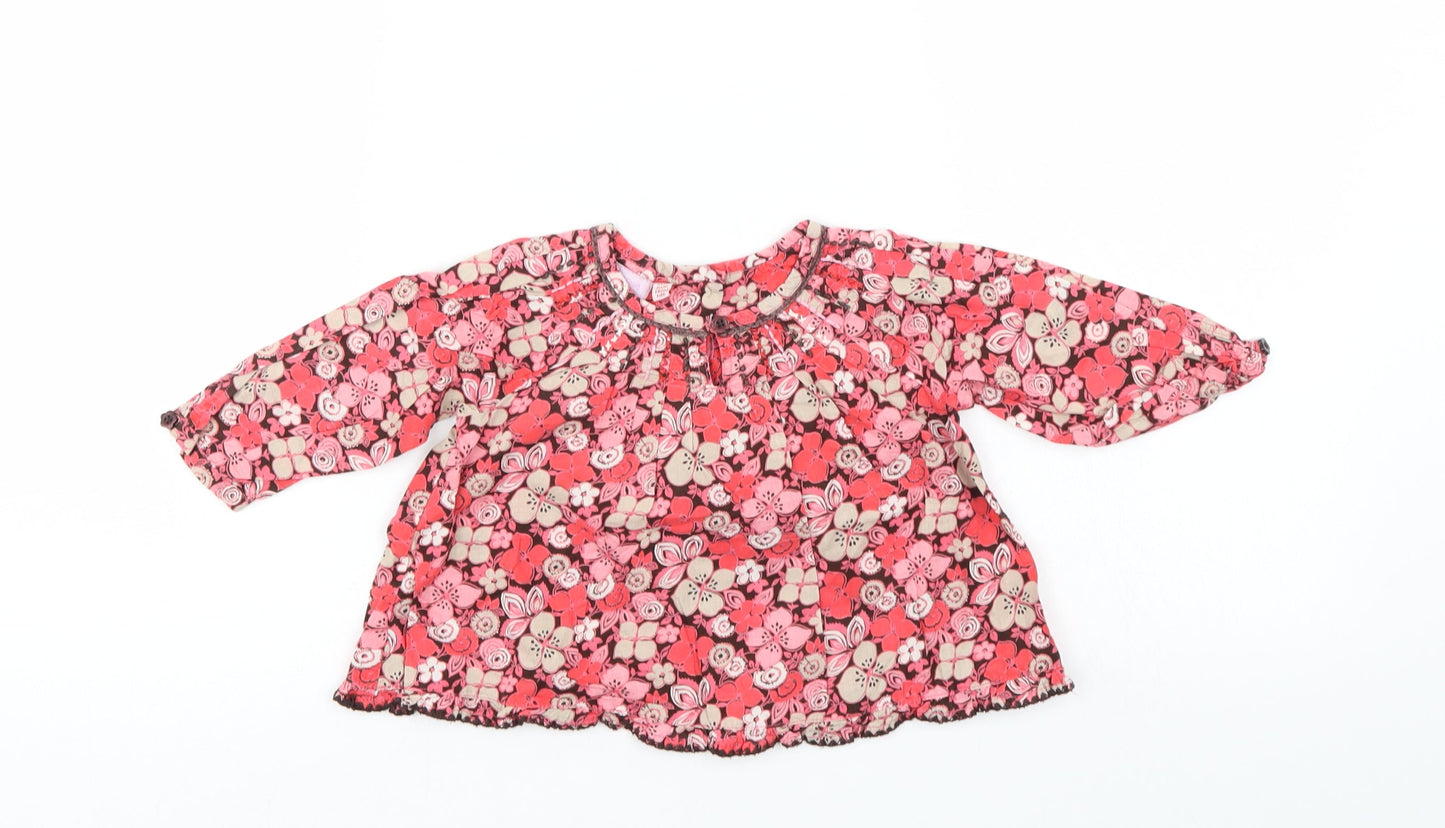Monsoon Baby Red Floral  Shirt Dress