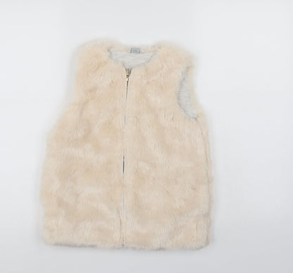 Tu Girls White   Gilet Jacket