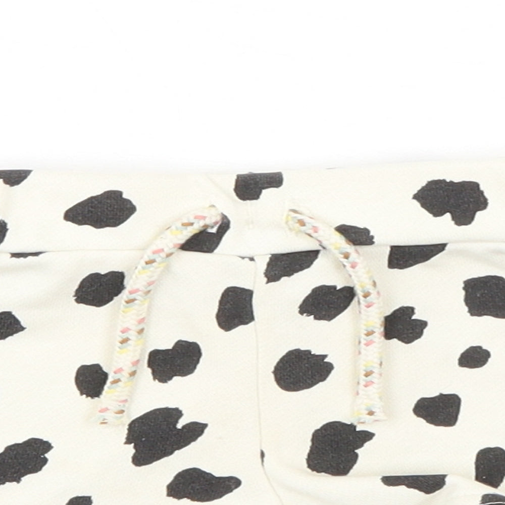 Primark Girls White Polka Dot  Cropped Trousers Size 3-6 Months  - Shorts