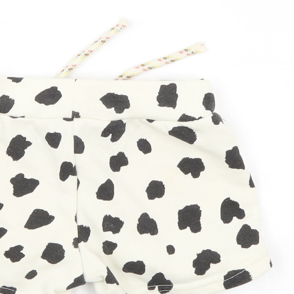 Primark Girls White Polka Dot  Cropped Trousers Size 3-6 Months  - Shorts