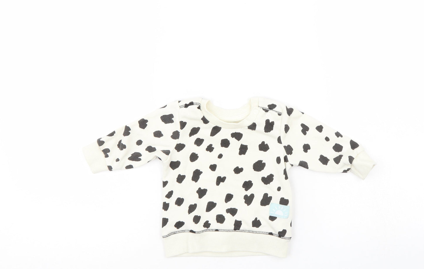 Primark Girls White Polka Dot  Pullover Jumper Size 3-6 Months