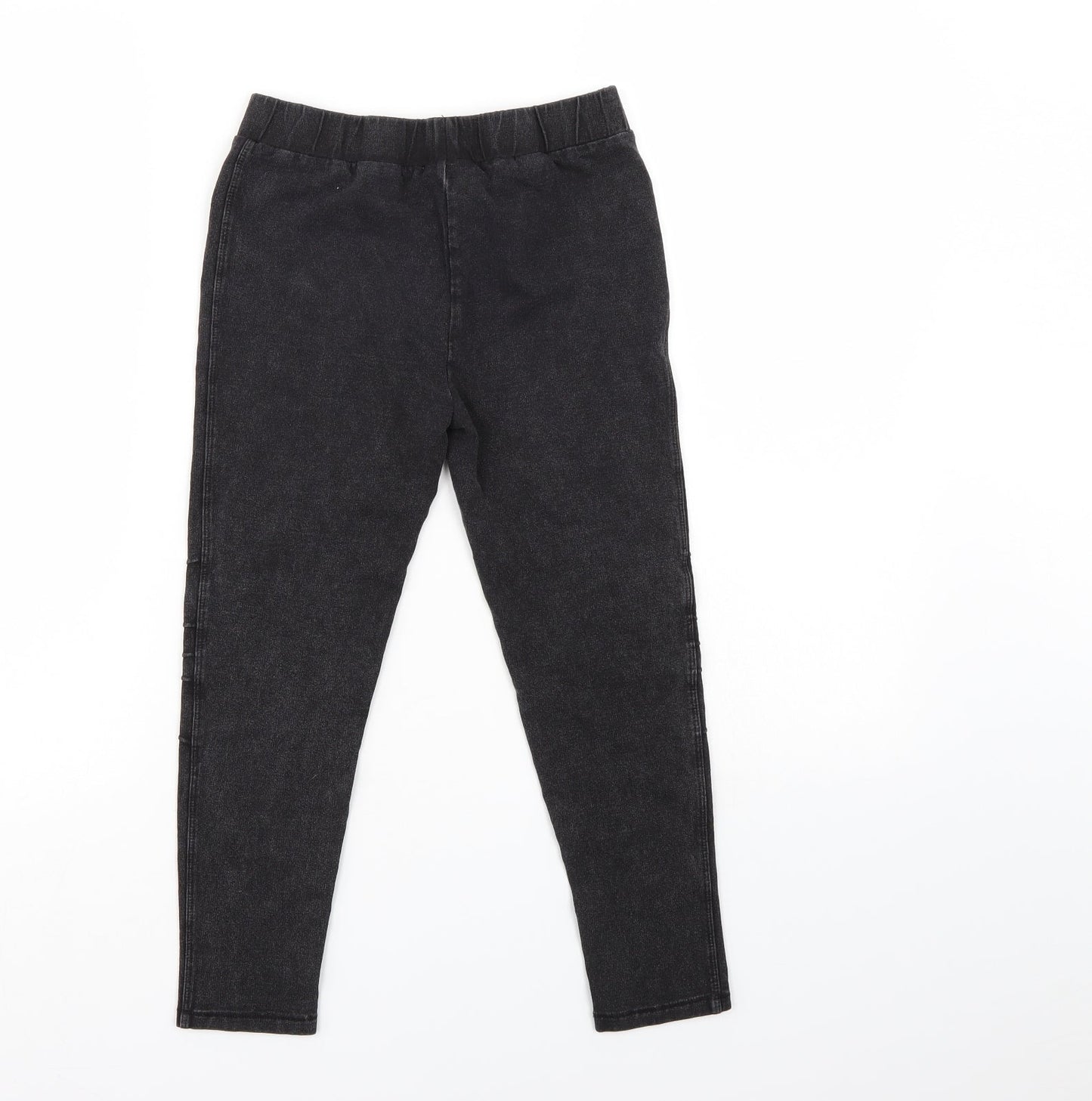 NEXT Girls Black   Jegging Trousers Size 9 Years - Elastic Waist