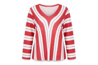 Preworn Womens Red Striped  Tunic Jumper Size L