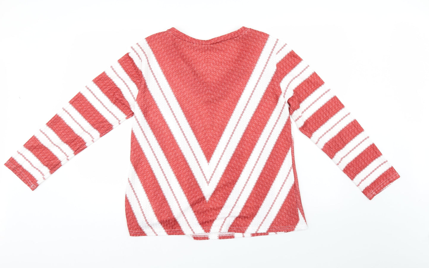 Preworn Womens Red Striped  Tunic Jumper Size L