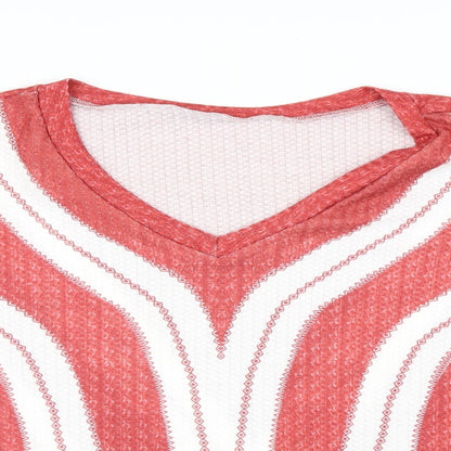 Preworn Womens Red Striped  Tunic Jumper Size L
