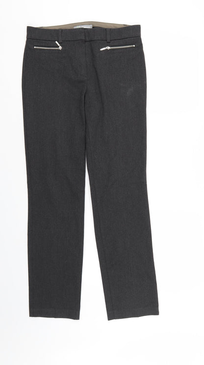 M&S Womens Grey   Trousers  Size 8 L28 in