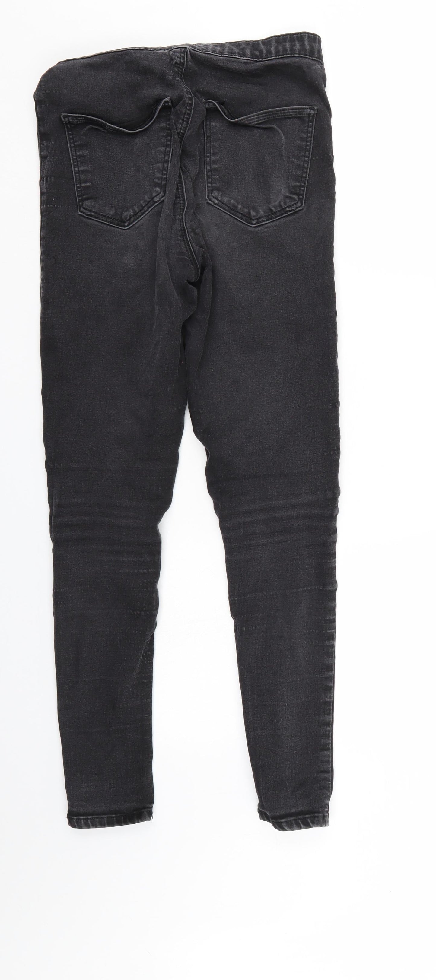 Mens UK Size 28 Top Shop Regular Fit Tapered Black Jeans