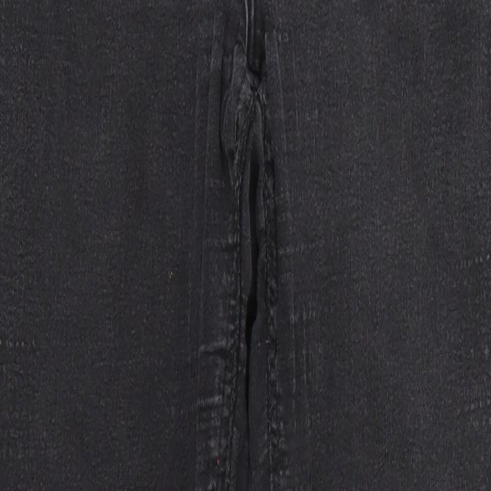 Mens UK Size 28 Top Shop Regular Fit Tapered Black Jeans