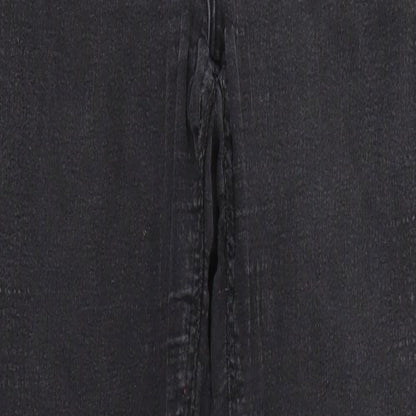 Mens UK Size 28 Top Shop Regular Fit Tapered Black Jeans