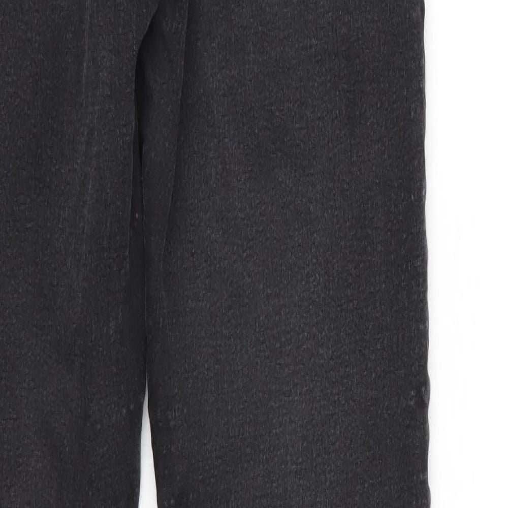 Mens UK Size 28 Top Shop Regular Fit Tapered Black Jeans