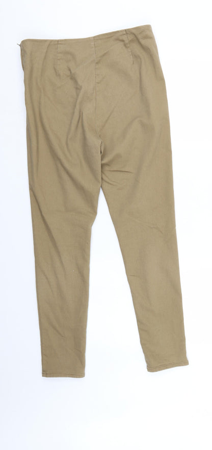 Womens UK Size 14 Divided Regular Fit  Brown Trousers