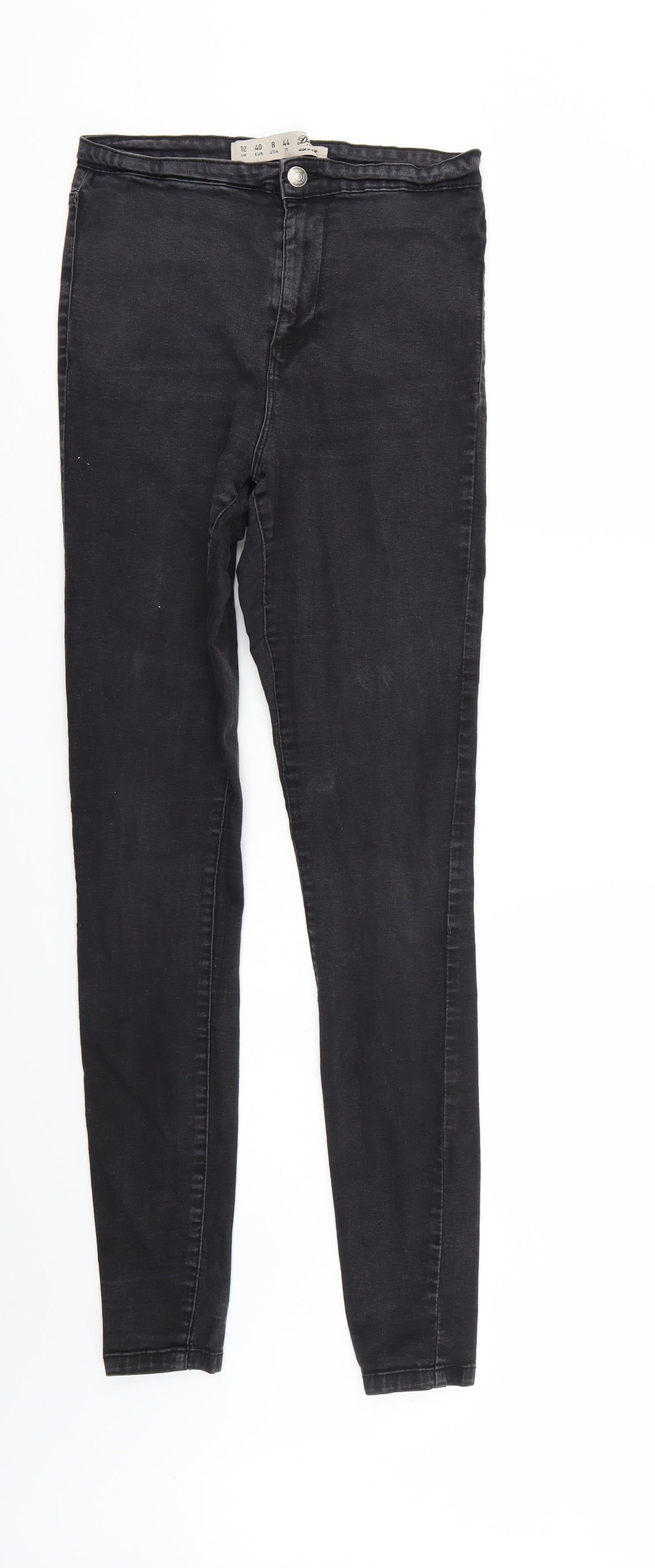 Denim & Co. Womens Black  Denim Tapered Jeans Size 12 L29 in
