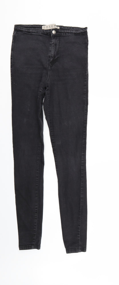 Denim & Co. Womens Black  Denim Tapered Jeans Size 12 L29 in