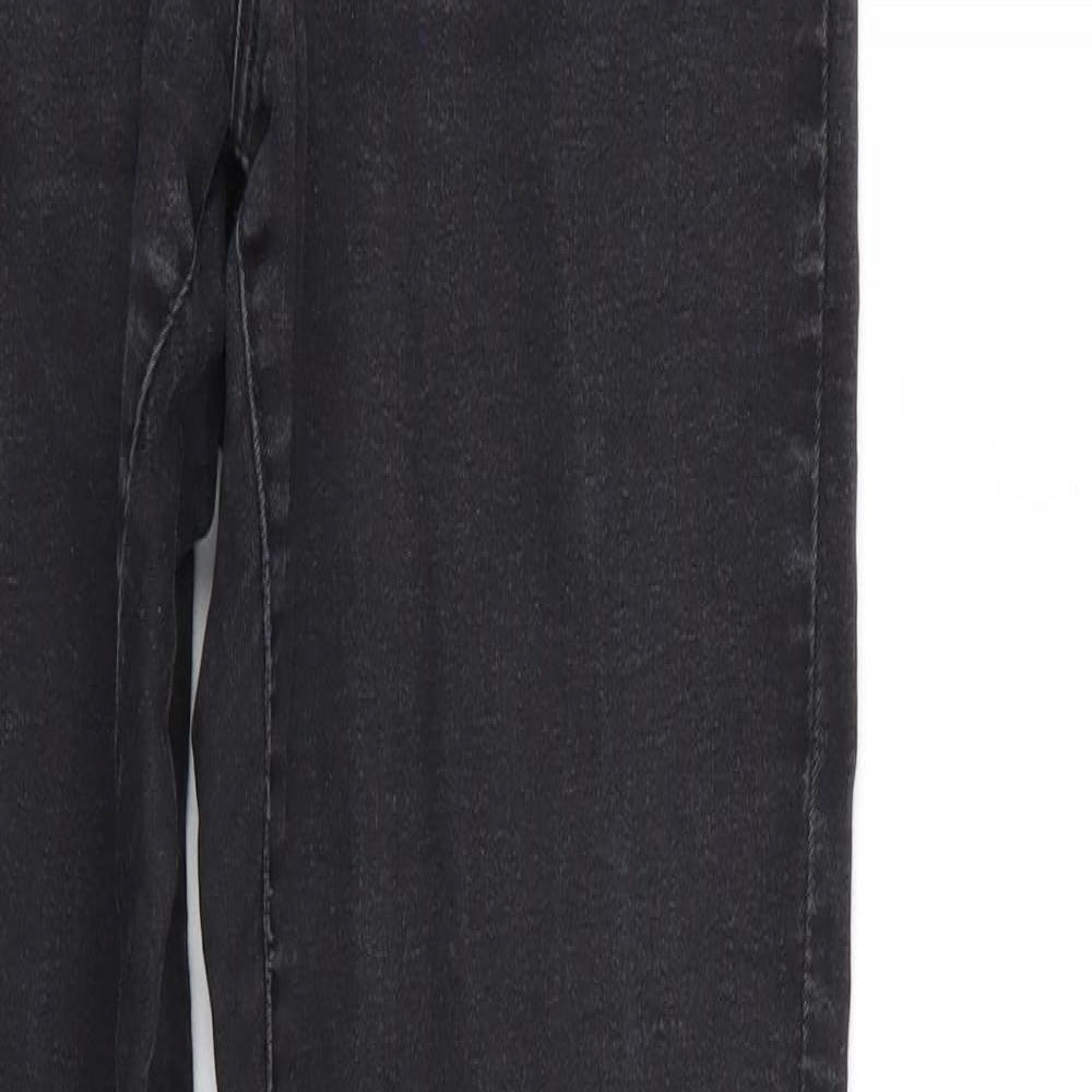 Denim & Co. Womens Black  Denim Tapered Jeans Size 12 L29 in