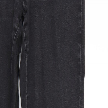 Denim & Co. Womens Black  Denim Tapered Jeans Size 12 L29 in