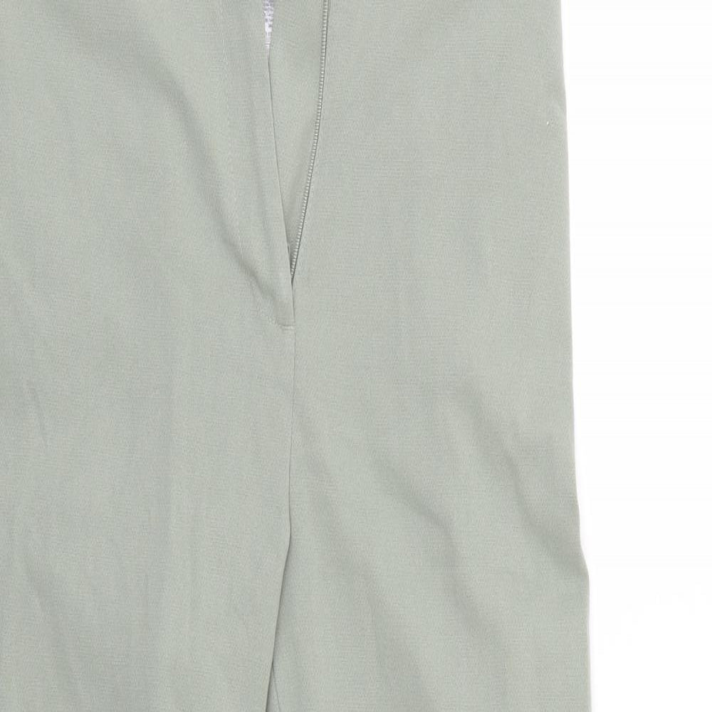 M&S Womens Green   Trousers  Size 12 L26 in - Elastic Waist