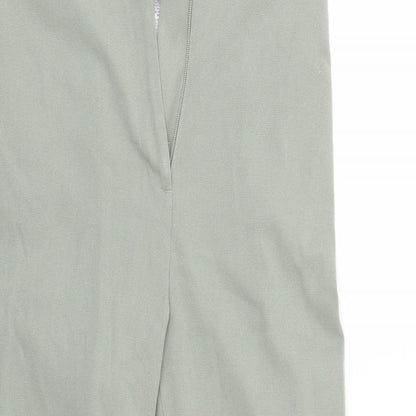 M&S Womens Green   Trousers  Size 12 L26 in - Elastic Waist